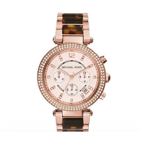 COPY - Michael Kors rose gold/tortoise watch - Picture 1 of 7